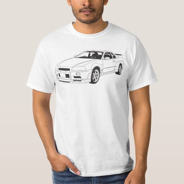 Nissan Skyline R34 GTR T-shirt (Front)