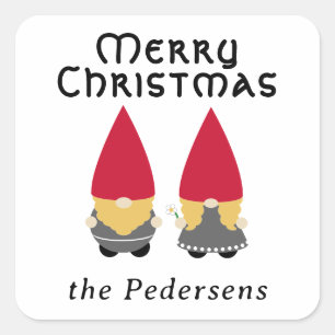 Nisse Folk - Personalised Square Sticker