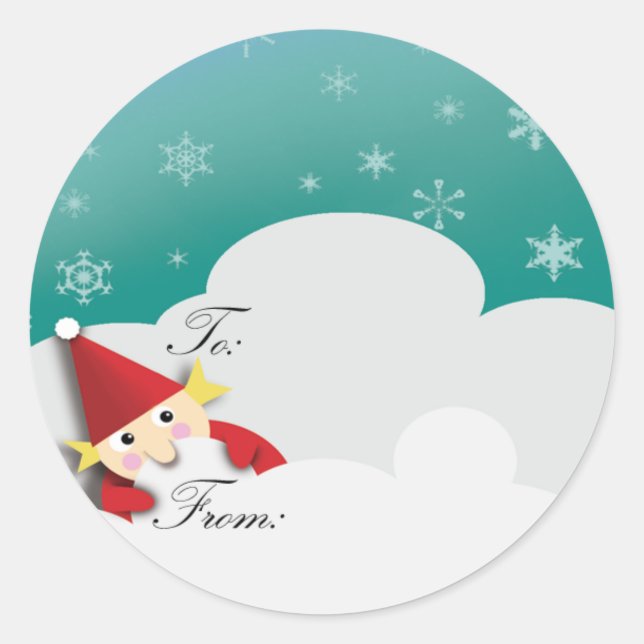 Nisse gift tag sticker (Front)