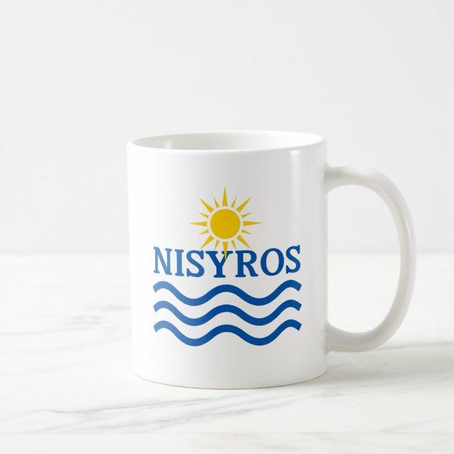 NISYROS Greece-Sun Waves Coffee Mug (Right)