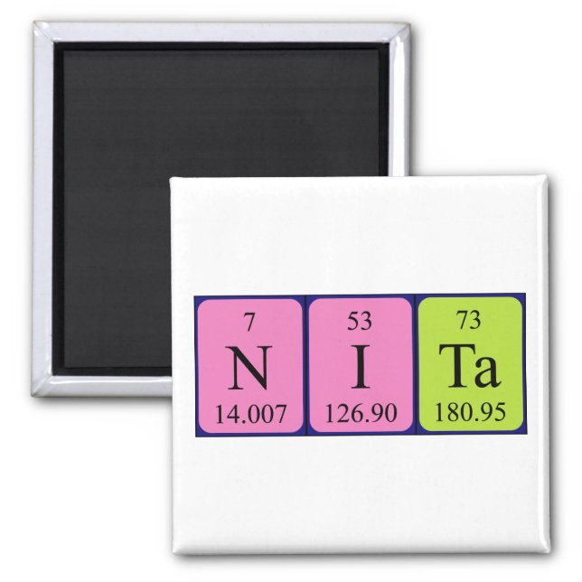Nita periodic table name magnet (Front)