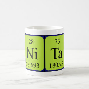 Nita periodic table name mug