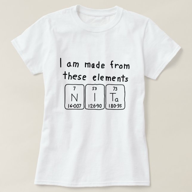 Nita periodic table name shirt (Design Front)