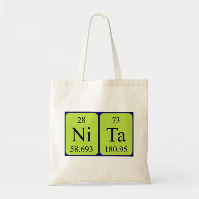 Nita periodic table name tote bag (Front)