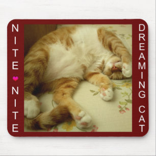Nite Nite Dreaming Cat Mausepad Mouse Mat