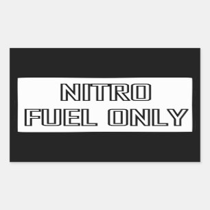 Nitro Fuel Only Toolbox Rectangular Sticker