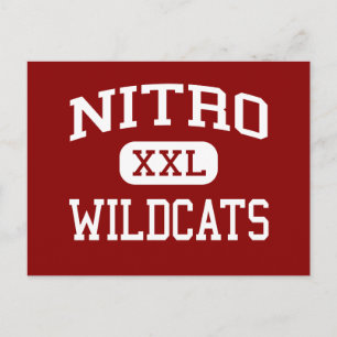 Nitro - Wildcats - High - Nitro West Virginia Postcard