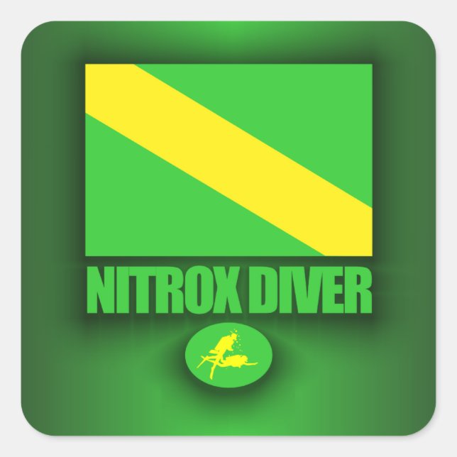 Nitrox Diver Square Sticker (Front)