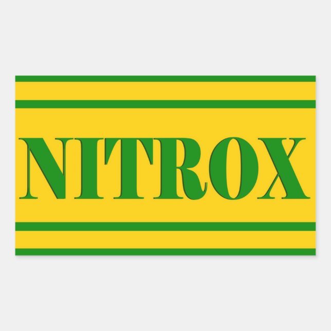 NITROX DIVING LOGO NITROX SCUBA DIVER - RECTANGULAR STICKER (Front)