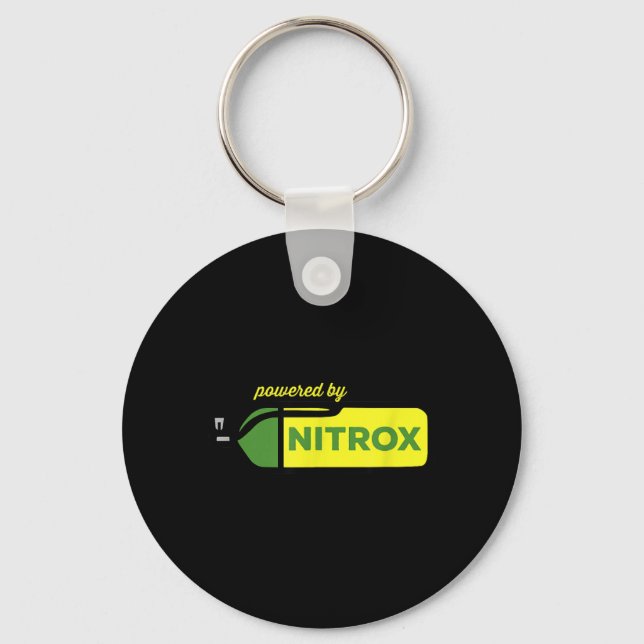Nitrox powered by Diver Scuba Diving Underwater Key Ring (Front)
