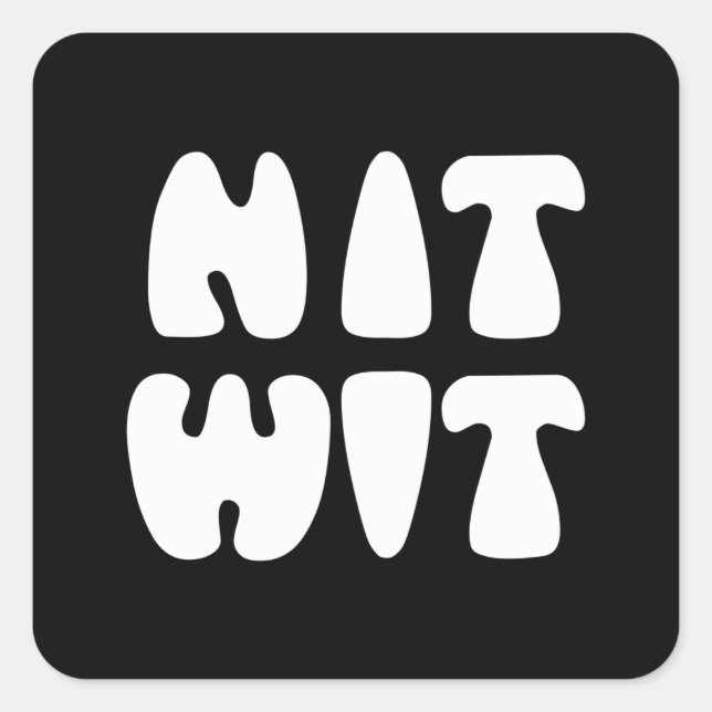 NITWIT SQUARE STICKER (Front)