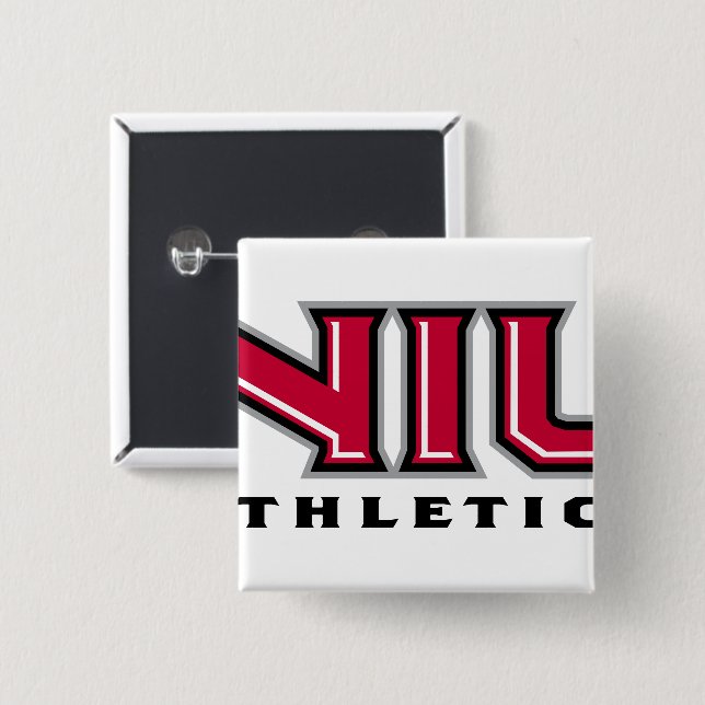 NIU Athletics 15 Cm Square Badge (Front & Back)