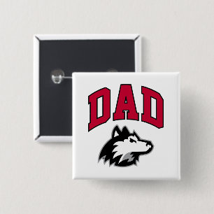 NIU Huskies Dad 15 Cm Square Badge