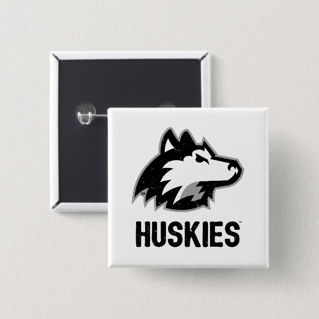 NIU Huskies Distressed 15 Cm Square Badge (Front & Back)