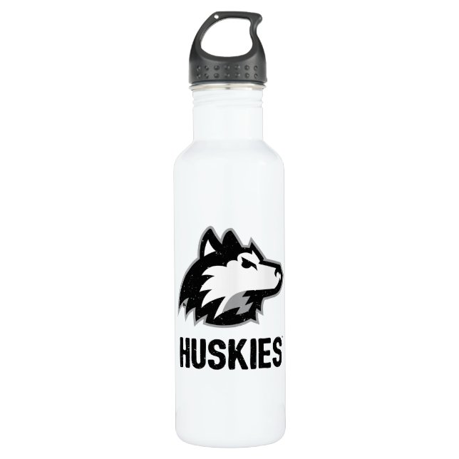 NIU Huskies Distressed 710 Ml Water Bottle (Front)