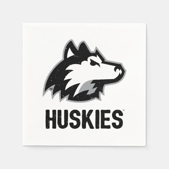 NIU Huskies Distressed Napkin (Front)