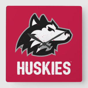 NIU Huskies Distressed Square Wall Clock
