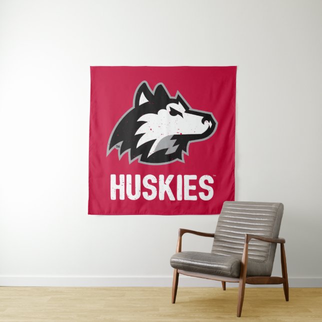 NIU Huskies Distressed Tapestry (In Situ)