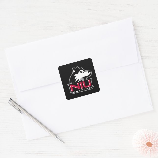 NIU Huskies Square Sticker (Envelope)