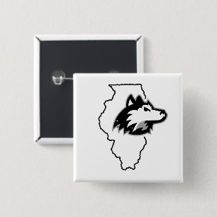 NIU Huskies State Love 15 Cm Square Badge