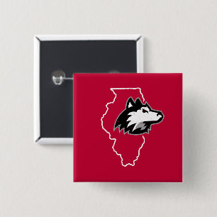 NIU Huskies State Love 15 Cm Square Badge