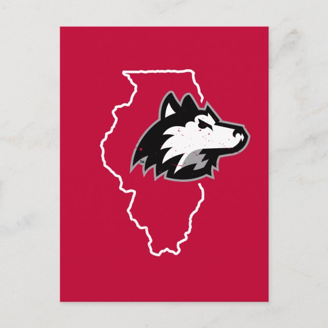 NIU Huskies State Love Invitation Postcard (Front)
