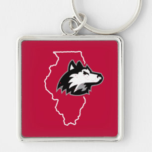 NIU Huskies State Love Key Ring