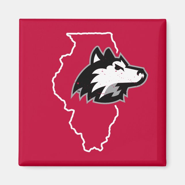 NIU Huskies State Love Magnet (Front)