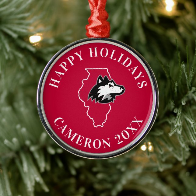NIU Huskies State Love Metal Tree Decoration (Tree)