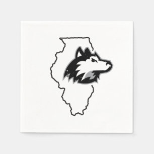 NIU Huskies State Love Napkin