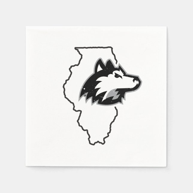 NIU Huskies State Love Napkin (Front)