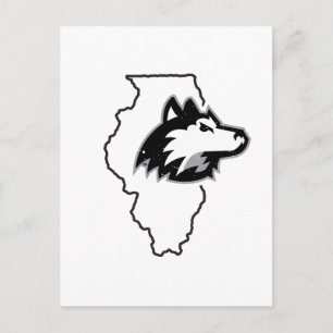 NIU Huskies State Love Postcard