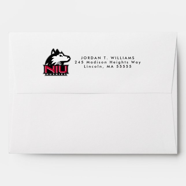 NIU Huskies Wordmark Envelope (Back (Top Flap))