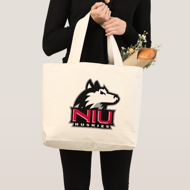 NIU Huskies Wordmark Large Tote Bag (Front (Product))