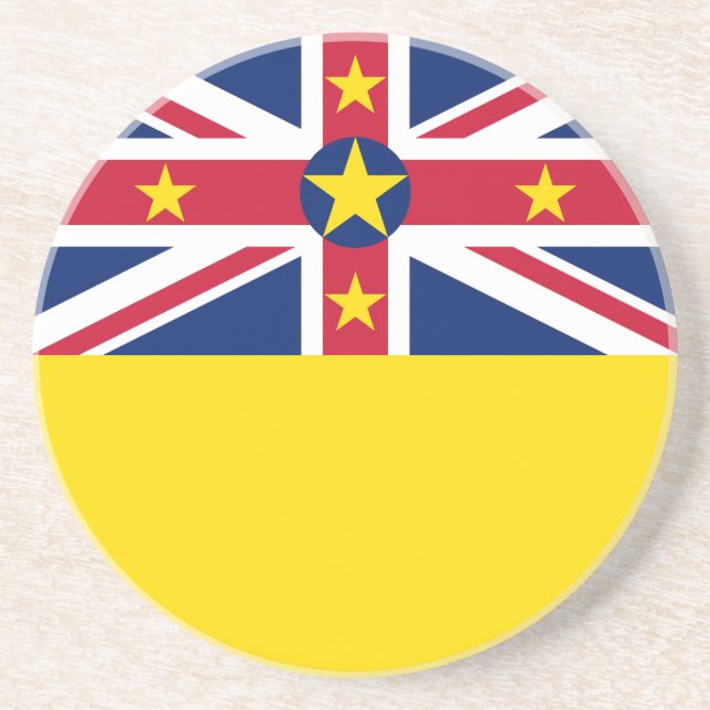 Niue Flag Coaster (Front)