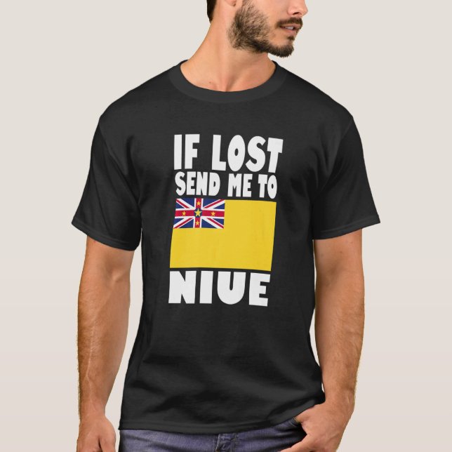 Niue Flag Design  If lost send me to Niue Premium T-Shirt (Front)