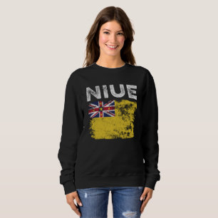 Niue Flag Distressed - Niuean Flag Sweatshirt