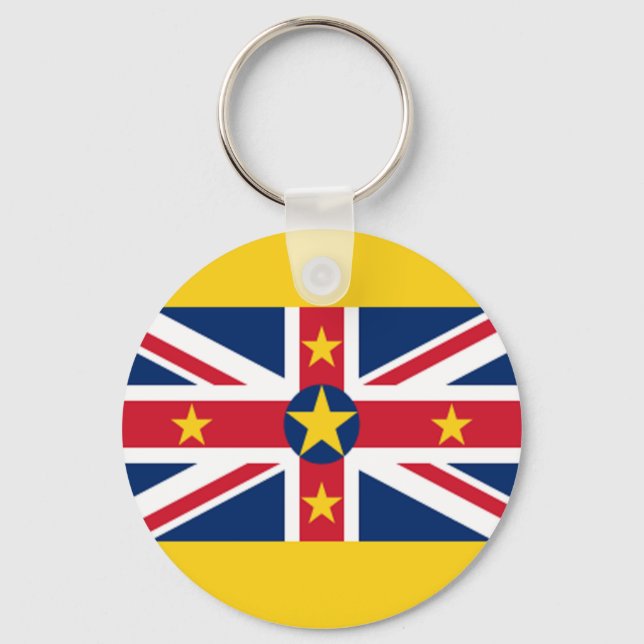 Niue Flag Key Ring (Front)