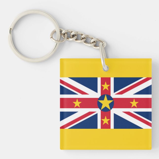 Niue Flag Key Ring (Front)