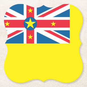 Niue Flag Paper Coaster