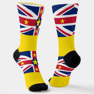 Niue Flag Socks