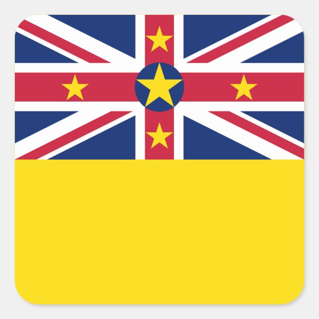 Niue Flag Square Sticker (Front)