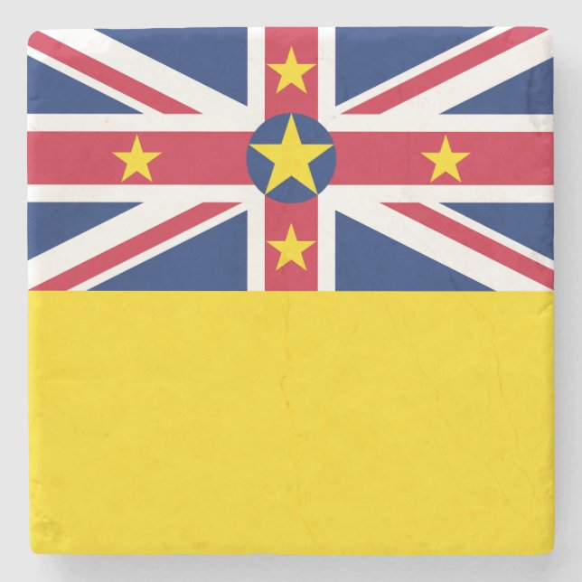 Niue Flag Stone Coaster (Front)