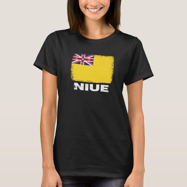 Niue Flag  Support Niuean People Women Men T-Shirt (Front)