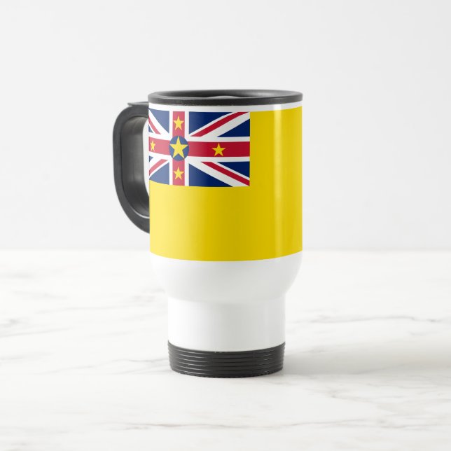 Niue Flag Travel Mug (Front Left)