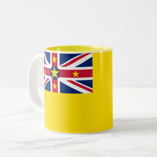 Niue Flag Two-Tone Coffee Mug