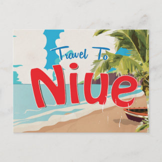 Niue vintage travel poster postcard