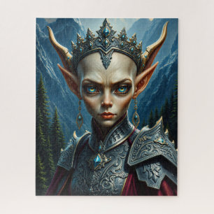 Nivalis Mountain Elf Queen Dark Fantasy Jigsaw Puzzle