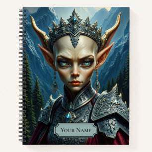 Nivalis Mountain Queen Dark Fantasy Hardcover Notebook