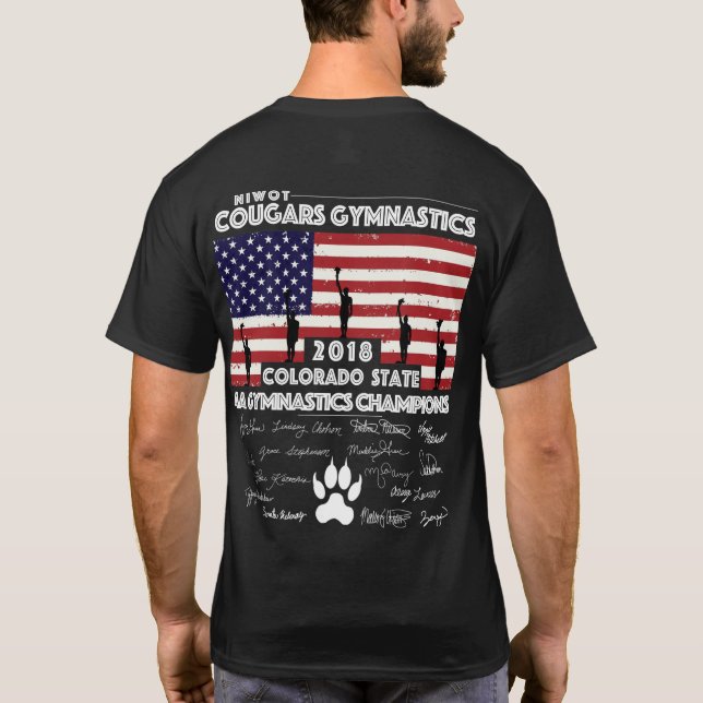 Niwot Gymnastics State Champs Men SS T-Shirt (Back)